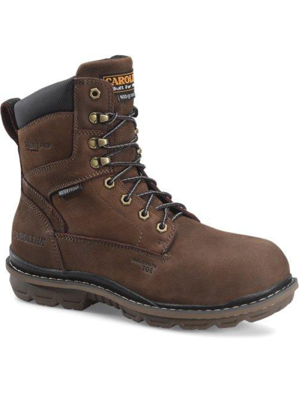 Carolina Men's Dormite 8” Comp Toe Ins WP Work Boot - Brown - CA8556