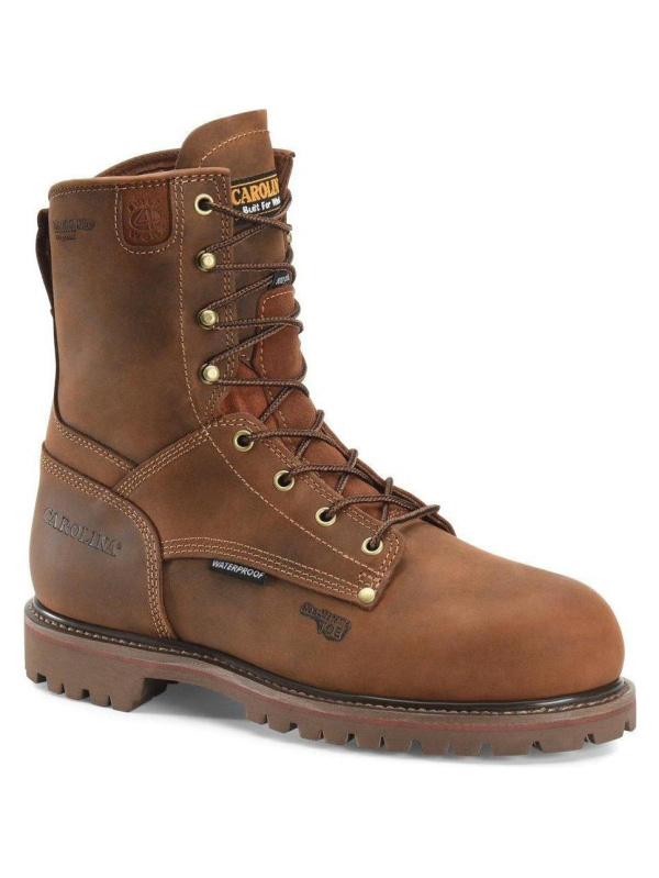 Carolina Men's 28 Series 8" Comp Toe WP Ins Work Boot - Brown- CA9528