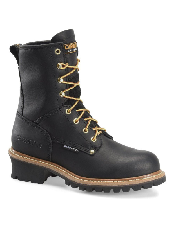 Carolina Men's Elm 8" Steel Toe WP Logger Work Boot - Black - CA9823