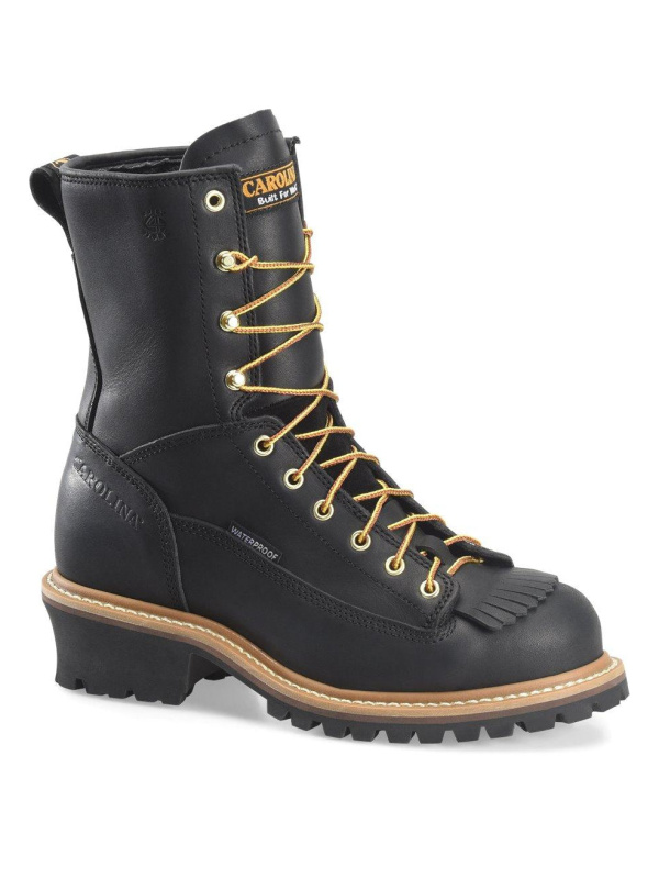 Carolina Men's Spruce 8" Stl Toe WP Logger Work Boot - Black - CA9825