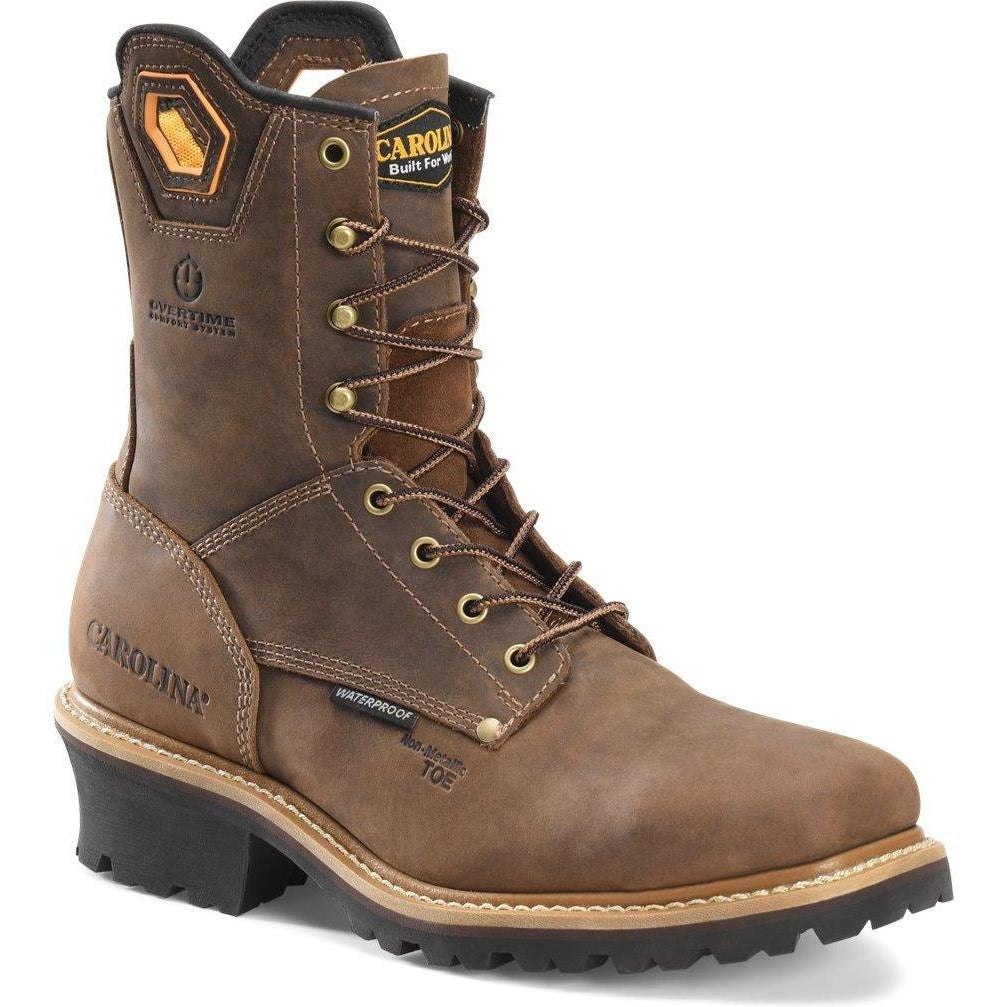 Carolina Men's Coppice 8" Composite Toe WP Logger Work Boot - Brown - CA9855