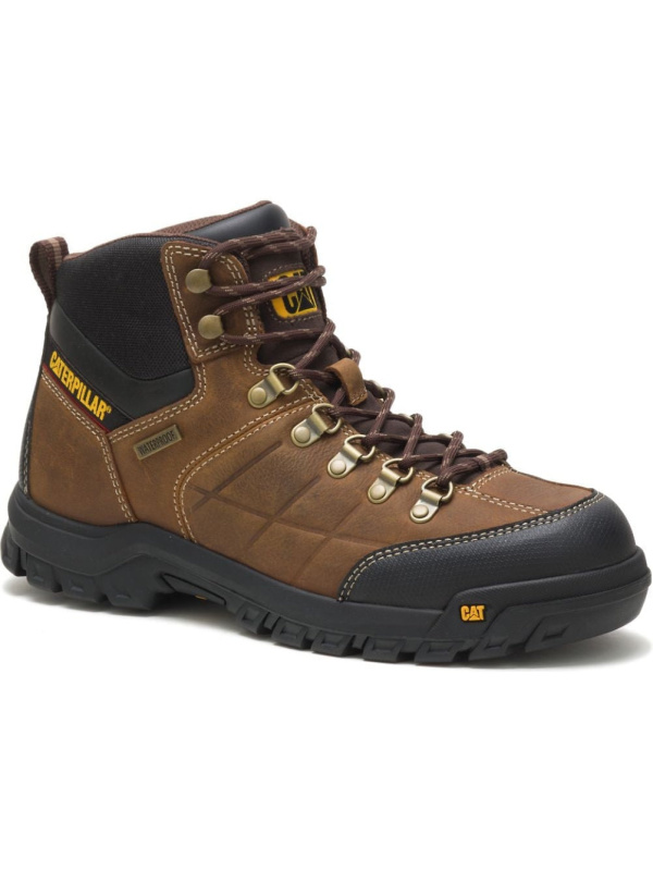 CAT Men's Threshold Waterproof Work Boot - Real Brown - P74128