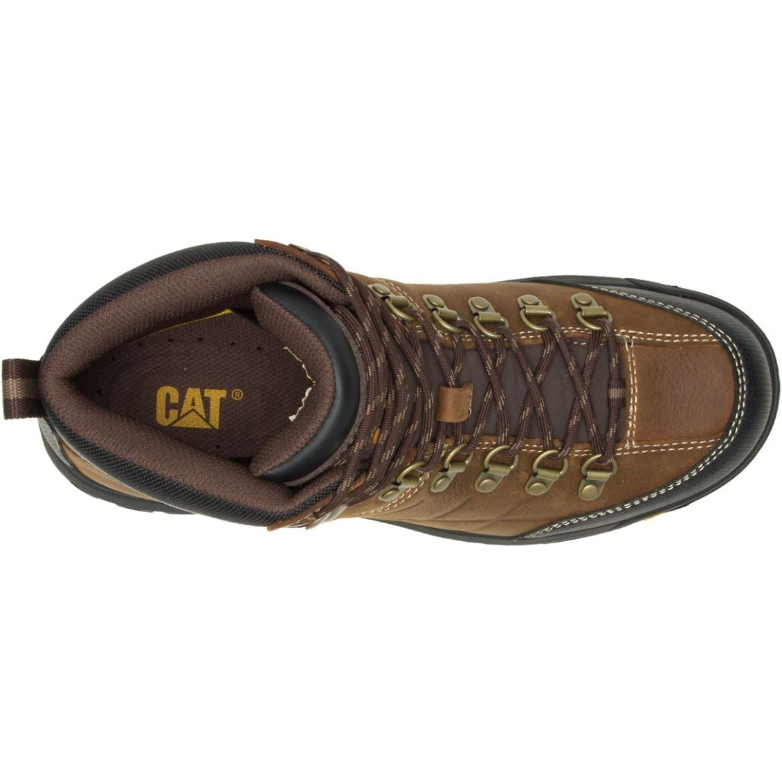 CAT Men's Threshold Waterproof Work Boot - Real Brown - P74128 - Image 5