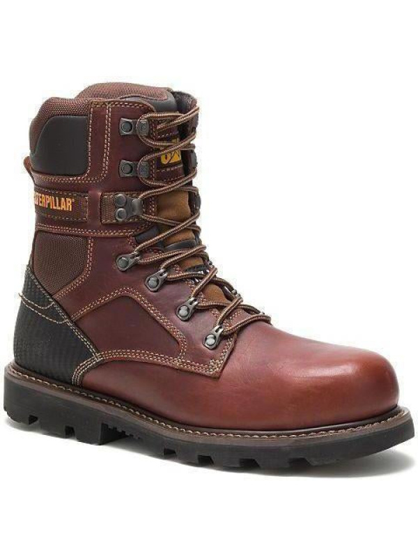 CAT Men's Indiana 2.0 8" Stl Toe WP Imported Work Boot - Brown - P90870