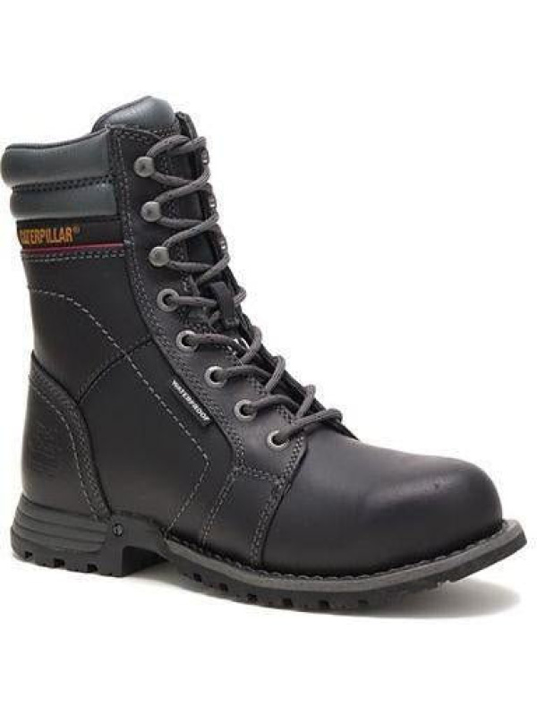 CAT Women's Echo Steel Toe WP Rubber Outsole Work Boot - Black - P90899