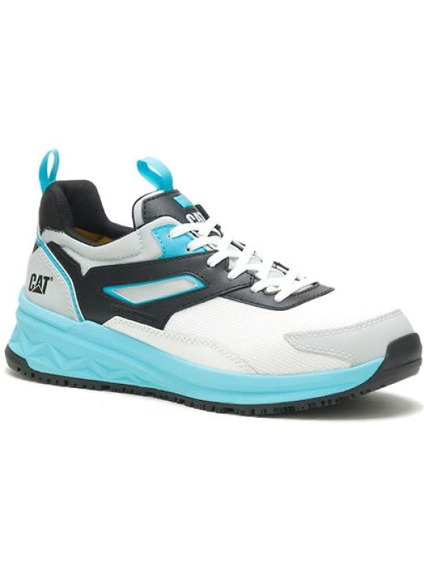 CAT Men's Streamline Runner CCT Slip Resist Work Shoe -White/Blue- P91492