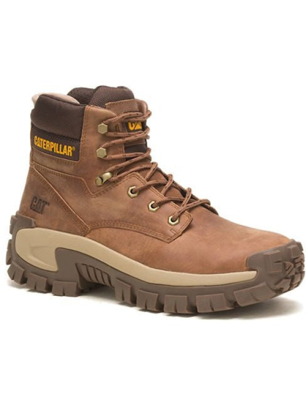 CAT Men's Invader Hi Steel Toe Slip Resist Work Boot -Mushroom- P91596