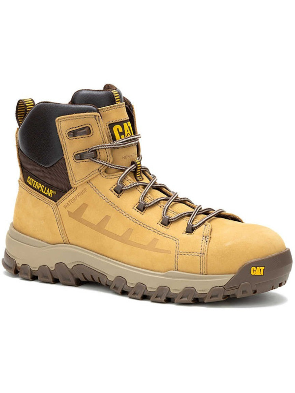 Cat Men's Threshold Rebound Comp Toe WP Work Boot- Honey- P91713