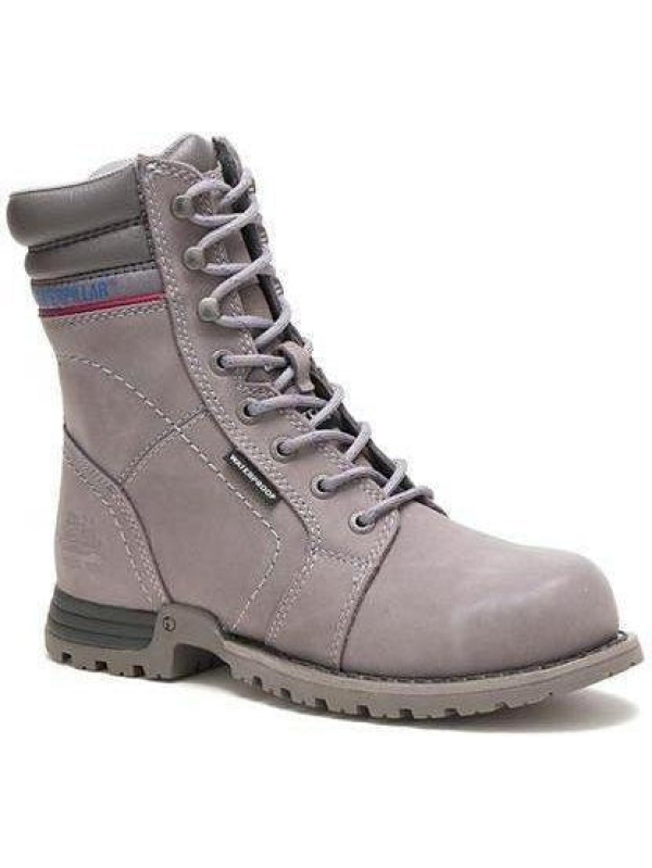 CAT Women's Echo Waterproof Steel Toe Work Boot - Grey - P90565