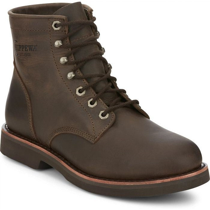 Chippewa Men's Classic 2.0 6" Lace Up Work Boot -Brown- NC2065