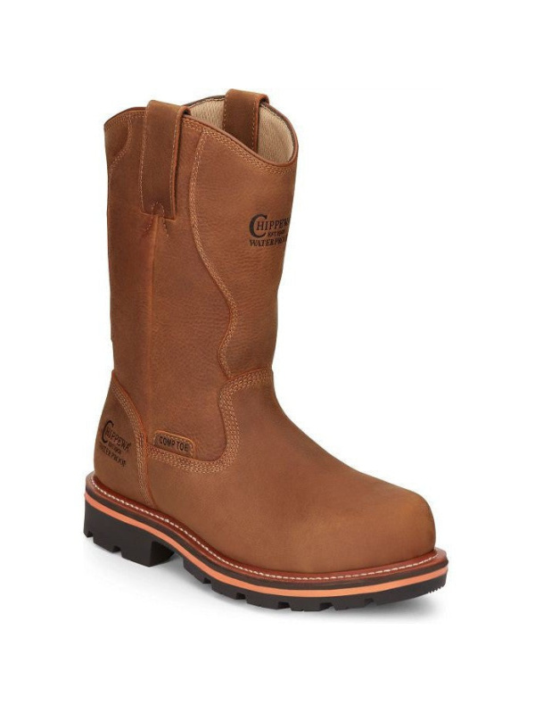 Chippewa Men's Thunderstruck 11" WP Nano Comp Toe Work Boot -Tan- TH1041