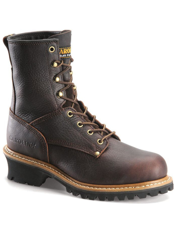 Carolina Men's Elm Logger 8" Steel Toe Slip Resist Work Boot -Brown- 1821