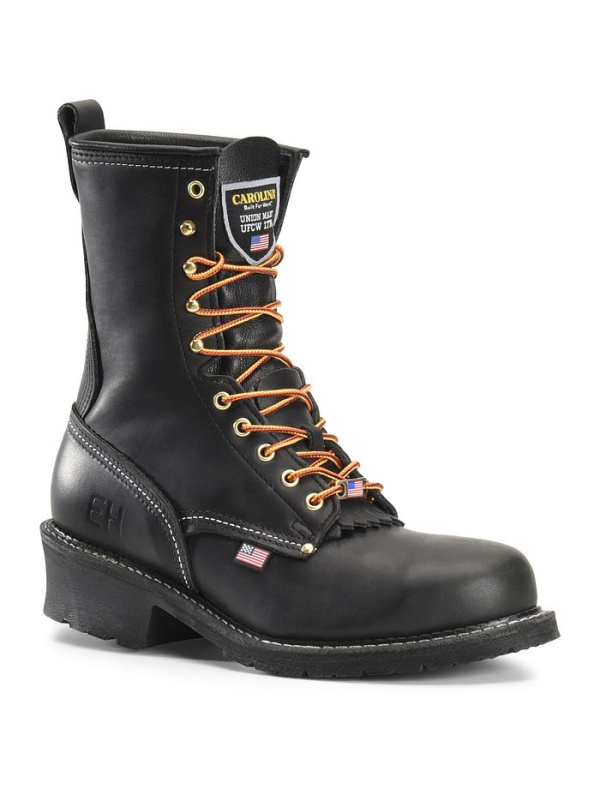 Carolina Men's Maple 9" Domestic ST Logger Slip Resist Work Boot -Black- 1922