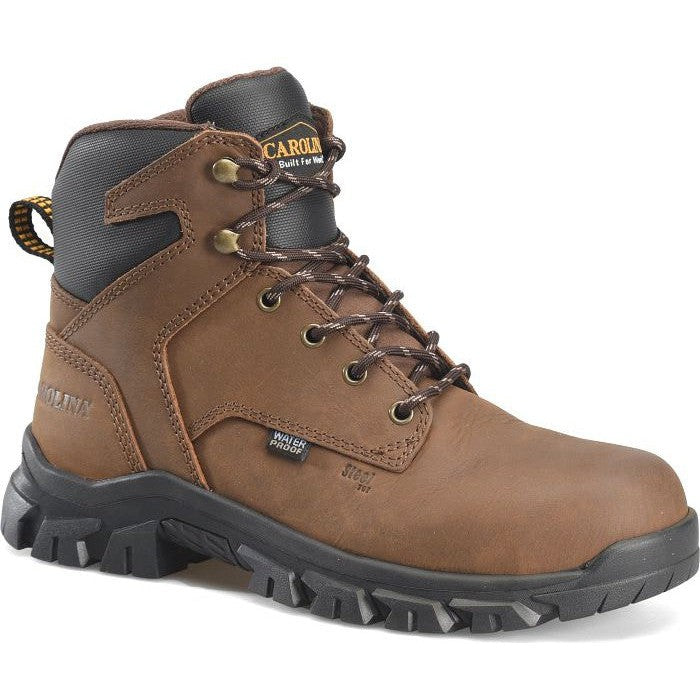 Carolina Men's Gruntz 6" Steel Toe Waterproof Work Boot -Brown- CA3593