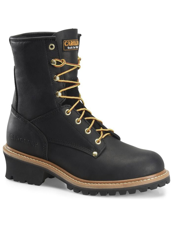 Carolina Men's Elm 8" ST Unlined Logger Slip Resist Work Boot -Black- CA1825