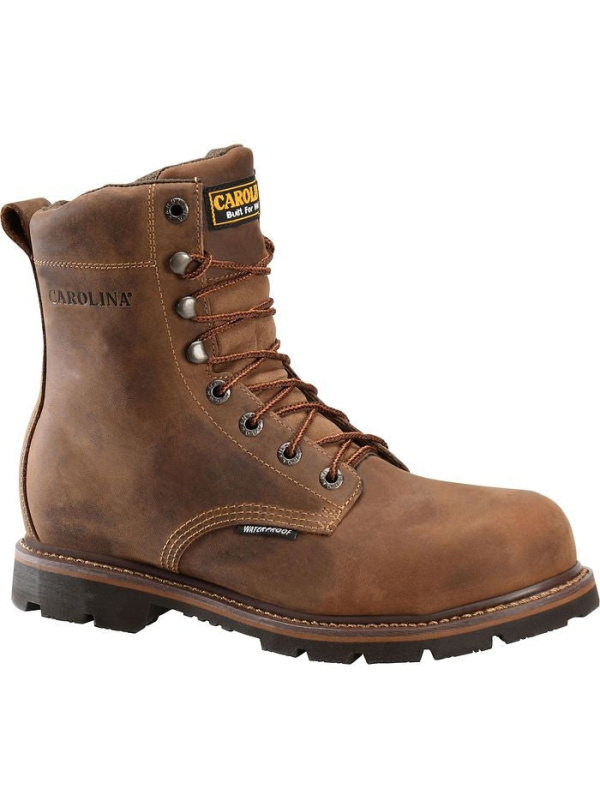 Carolina Men's Installer 8" Soft Toe WP Work Boot -Brown- CA3057