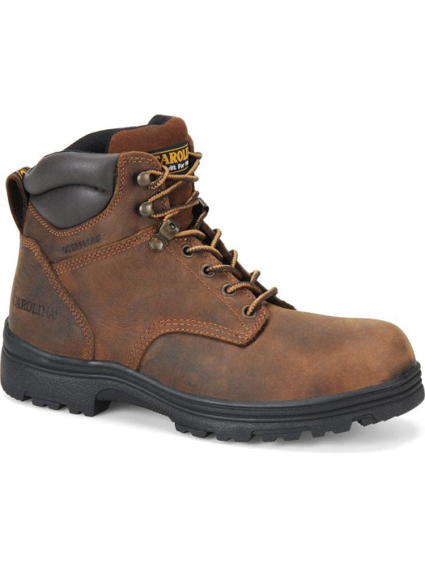 Carolina Men's Engineer 6" Steel Toe WP Slip Resist Work Boot -Brown- CA3526