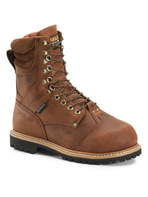 Carolina Men's Metpro Crazy Hardrock 8" Comp Toe WP Work Boot -Brown- CA7921
