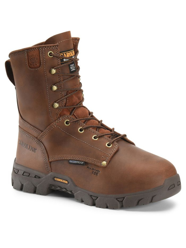 Carolina Men's Buster 8" Comp Toe WP Metguard Work Boot -Brown- CA9582