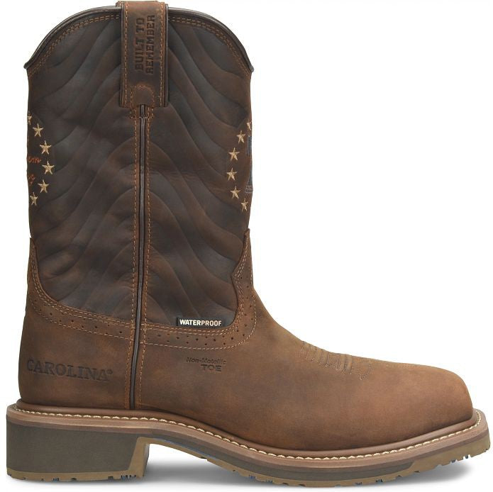 Carolina Men's Pipeline 10" Comp Toe WP Roper Work Boot -Brown- CA8541 - Image 2