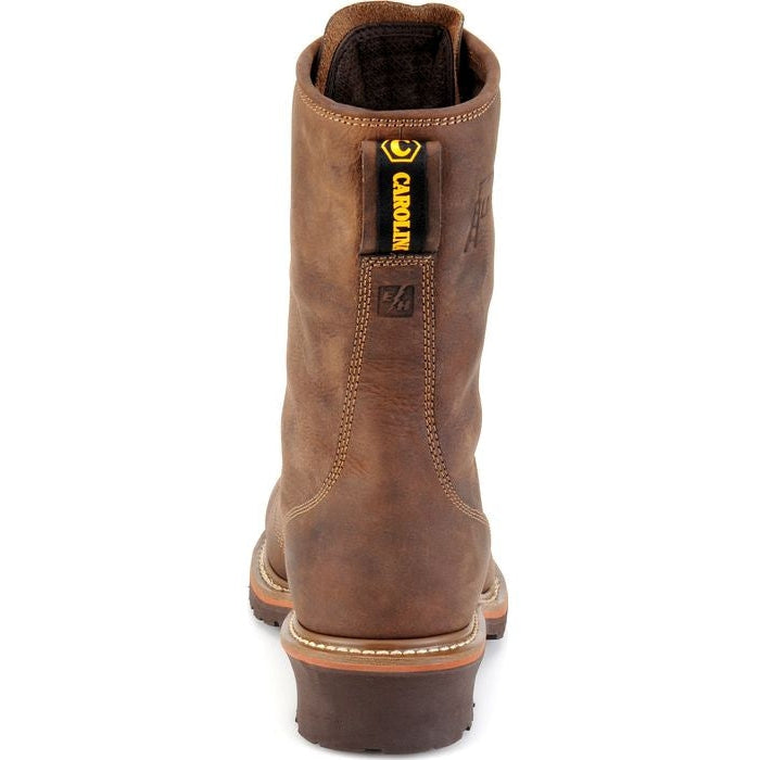 Carolina Men's Linesman 10" Soft Toe WP Slip Resist Work Boot -Brown- CA904 - Image 5