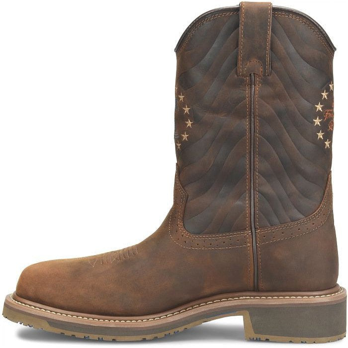 Carolina Men's Pipeline 10" Comp Toe WP Roper Work Boot -Brown- CA8541 - Image 3