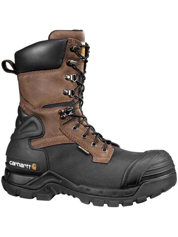Carhartt Men's 10" Comp Toe Ins WP Pac Work Boot - Brown - CMC1259