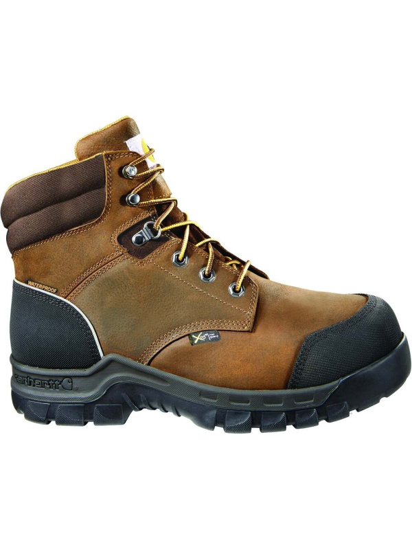 Carhartt Men's 6" Comp Toe WP Metguard Work Boot - Brown - CMF6720
