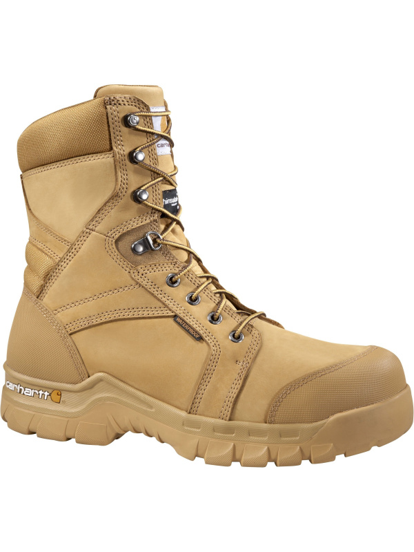 Carhartt Men's Rugged Flex 8" WP Insulated Work Boot - Wheat - CMF8058