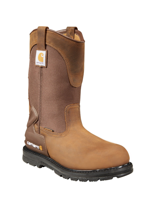 Carhartt Men's 11" Soft Toe WP Wellington Work Boot - Brown - CMP1100