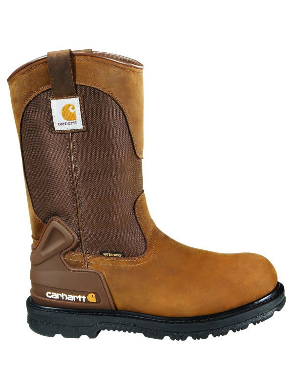 Carhartt Men's 11" Steel Toe WP Wellington Work Boot - Brown - CMP1200
