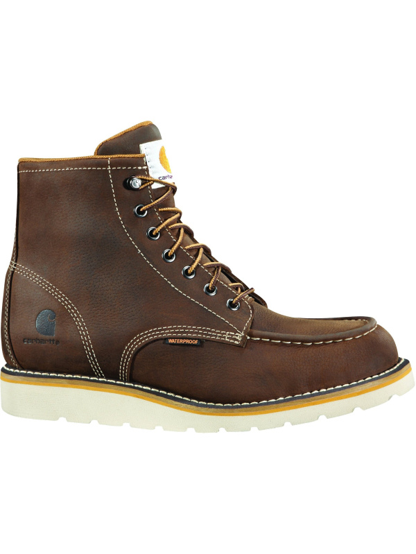 Carhartt Men's 6" Steel Toe Waterproof Wedge Work Boot Brown - CMW6295