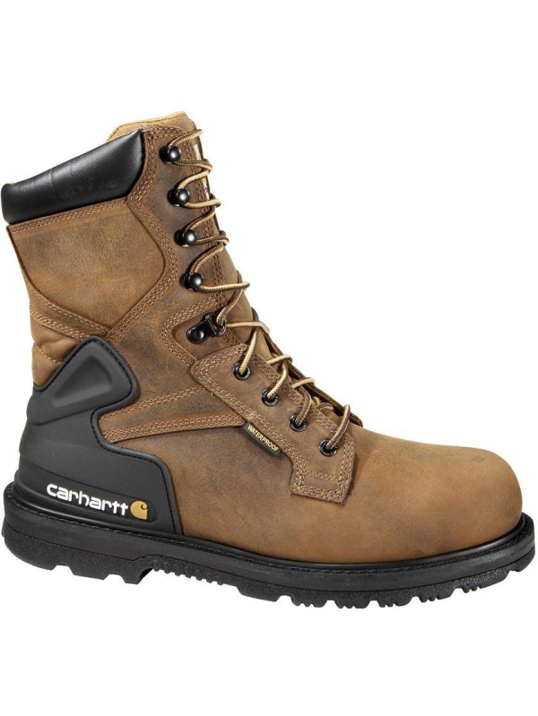 Carhartt Men's 8" Steel Toe Waterproof Work Boot - Brown - CMW8200