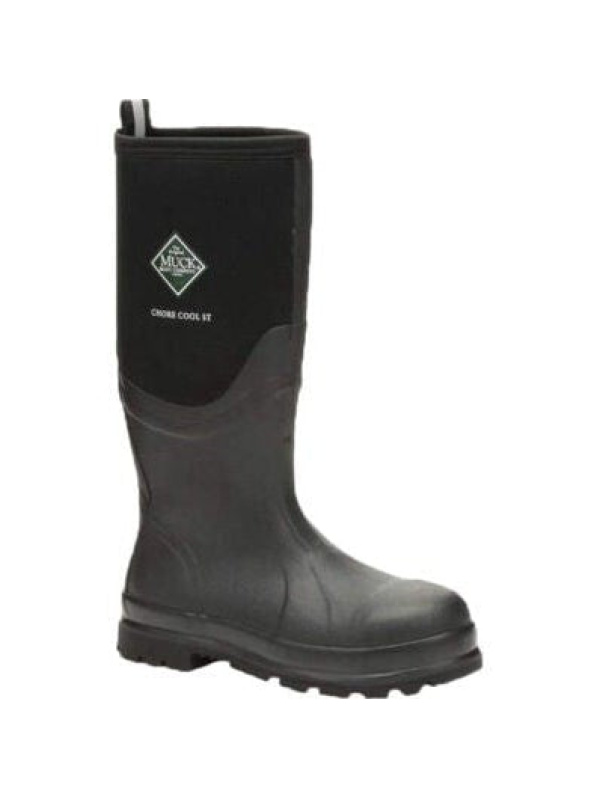 Muck Men's Chore Cool Tall Steel Toe WP Work Boot - Black - CSCT-000