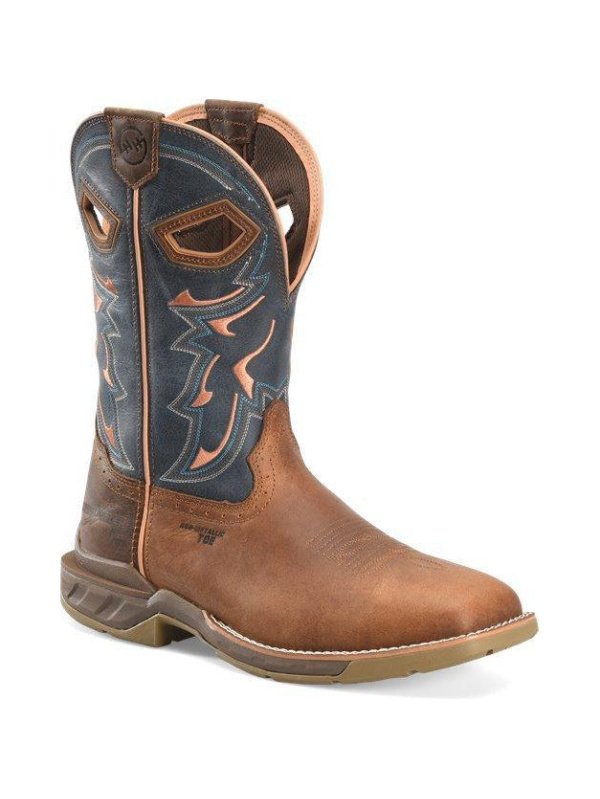 Double H Men's Troy 11" Square Toe WP Western Work Boot Brown- DH5357