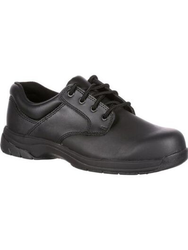 Rocky Men's Slipstop 911 4" Soft Toe WP Oxford Duty Shoe- Black- FQ0002034