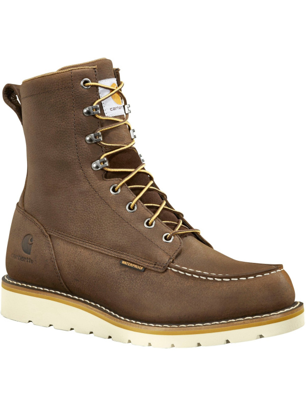 Carhartt Men's 8" WP Soft Toe Wedge Work Boot - Dark Brown - FW8095-M