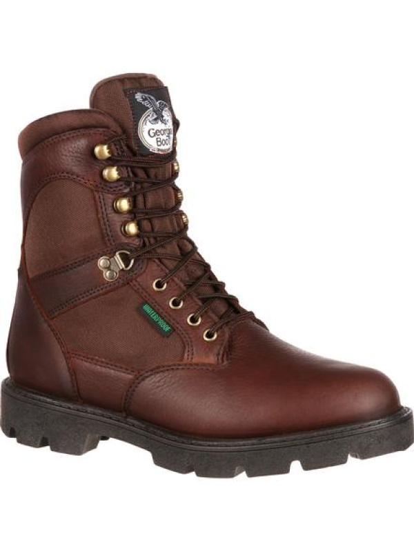 Georgia Men's Homeland 8" Stl Toe Waterproof Work Boot - Brown - G107