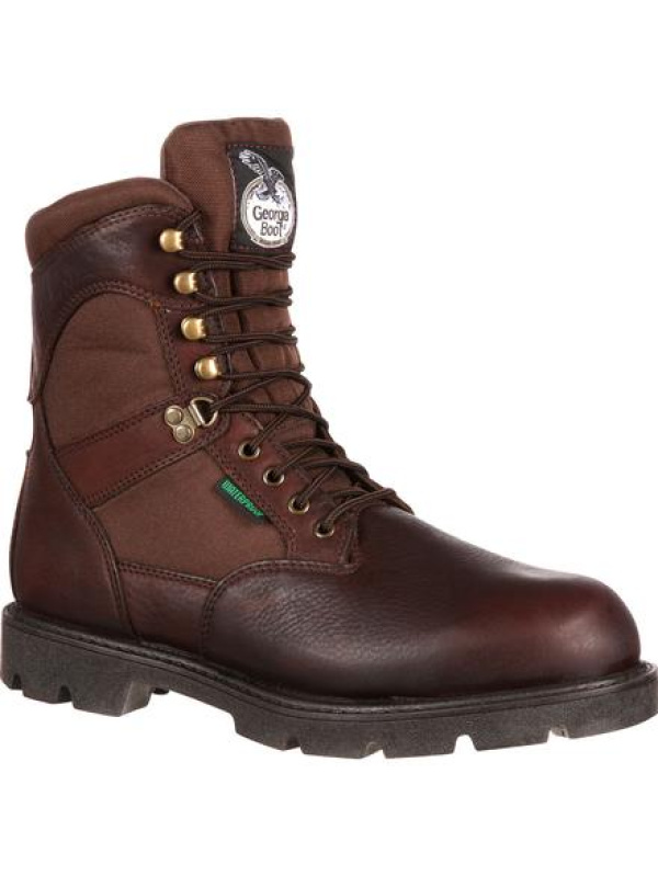 Georgia Men's Homeland 8" WP Insulated Work Boot - Brown - G109