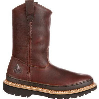 Georgia Men's Giant 11" Wellington Pull On Work Boot -Brown- G4274 - Image 2