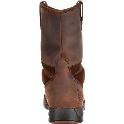 Georgia Men's Athens 10" Steel Toe WP Wellington Boot- Brown- G4603 - Image 5