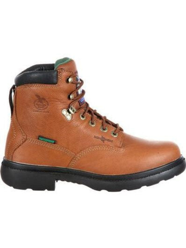 Georgia Men's Farm And Ranch 6" Soft Toe WP Work Boot -Brown- G6503