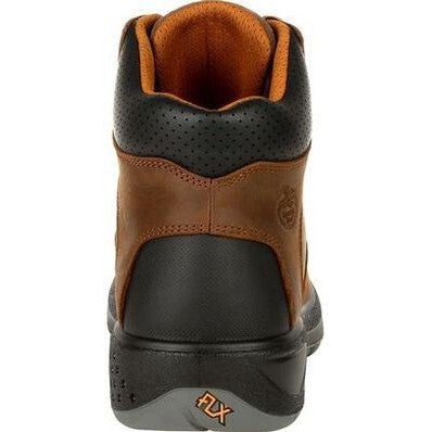 Georgia Men's FLX Point 6" Comp Toe WP Work Boot- Brown- G6644 - Image 5