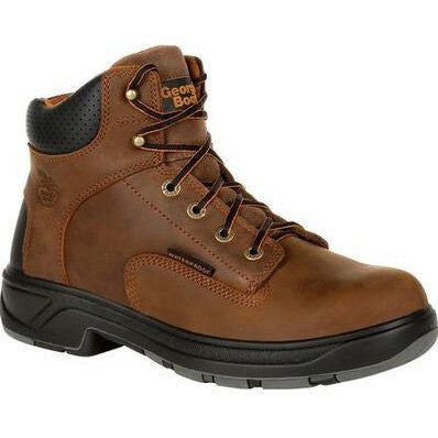 Georgia Men's FLX Point 6" Comp Toe WP Work Boot- Brown- G6644