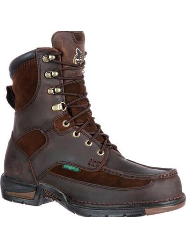 Georgia Men's Athens 8" Soft Toe WP Work Boot - Brown - G9453