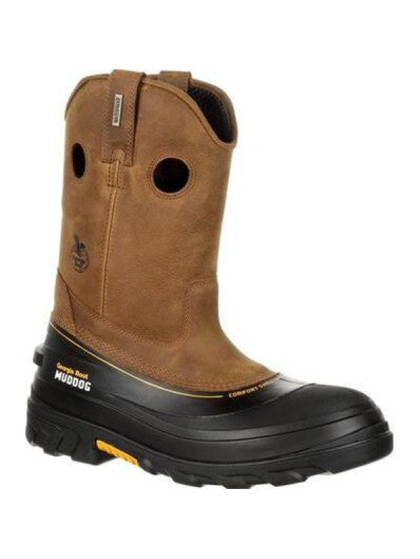 Georgia Men's Muddog 11" CT WP Wellington Work Boot- Gold- GB00243