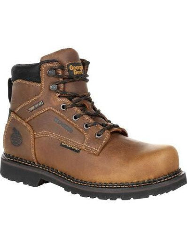 Georgia Men's Giant Steel Toe WP Met Guard Work Boot -Brown- GB00322