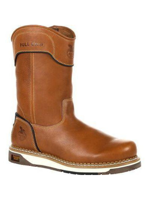 Georgia Men's AMP LT Wedge Pull-On Soft Toe Work Boot - Brown - GB00349