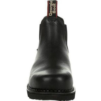 Georgia Men's Giant 6" WP Slip Resist Chelsea Work Boot -Black- GB00376 - Image 4