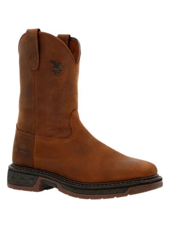 Georgia Men's Carbo Tec 10" Pull On Slip Resist Work Boot -Brown- GB00494
